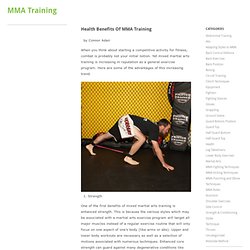 Health Benefits Of MMA Training