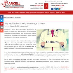 Why Health Checks Help You Manage Diabetes