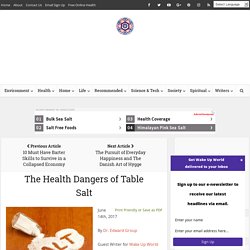 The Health Dangers of Table Salt