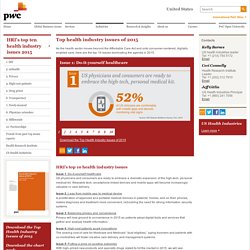Health industries trends to watch: PwC