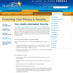 Learn more about your Health Information Security rights