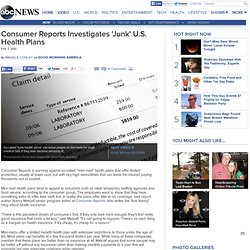 Mini-Med Health Plans Useless to Consumers