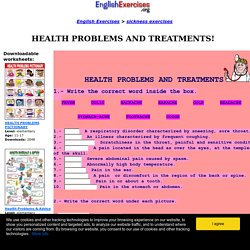 HEALTH PROBLEMS AND TREATMENTS!