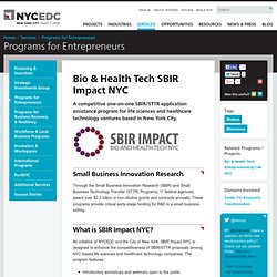 Bio & Health Tech SBIR Impact NYC