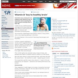 Vitamin D 'key to healthy brain'
