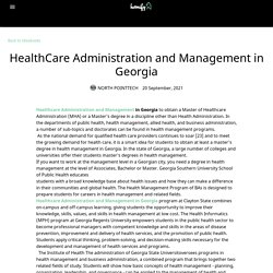 HealthCare Administration and Management in Georgia