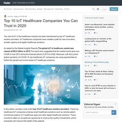 IoT Healthcare Companies You Can Trust in 2020