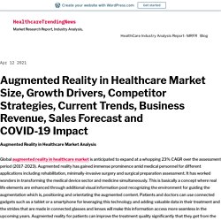 Augmented Reality in Healthcare Market Size, Growth Drivers, Competitor Strategies, Current Trends, Business Revenue, Sales Forecast and COVID-19 Impact – HealthcareTrendingNews