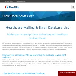 Best Healthcare Email Database - Global Elist