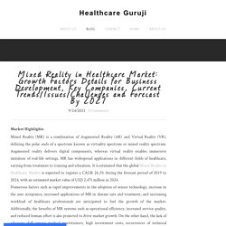 Mixed Reality in Healthcare Market: Growth Factors Details for Business Development, Key Companies, Current Trends/Issues/Challenges and Forecast By 2027 - Healthcare Guruji