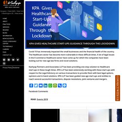 KPA GIVES HEALTHCARE START-UPS GUIDANCE THROUGH THE LOCKDOWN