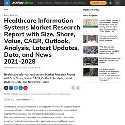 Healthcare Information Systems Market Research Report with Size, Share, Value, CAGR, Outlook, Analysis, Latest Updates, Data, and News 2021-2028