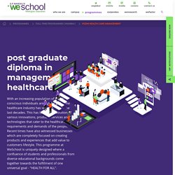 PGDM in Healthcare Management Course in Mumbai - Full Time Course - WeSchool - Welingkar