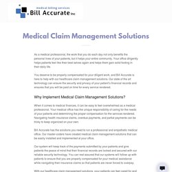 Healthcare Claim Management Solutions