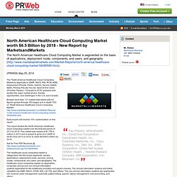 North American Healthcare Cloud Computing Market worth $6.5 Billion by 2018 - New Report by MarketsandMarkets