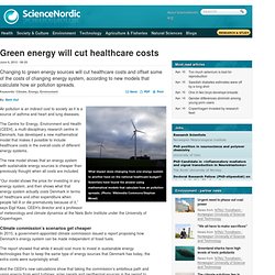 Green energy will cut healthcare costs