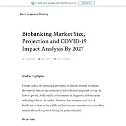 Biobanking Market Size, Projection and COVID-19 Impact Analysis By 2027 – healthcareworldtoday