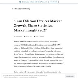 Sinus Dilation Devices Market Growth, Share Statistics, Market Insights 2027 – healthcareworldtoday