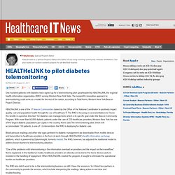 HEALTHeLINK to pilot diabetes telemonitoring