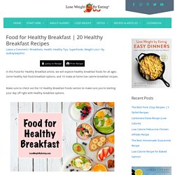 20 Healthy Breakfast Recipes