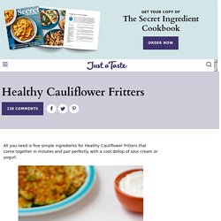 Healthy Cauliflower Fritters - Just a Taste