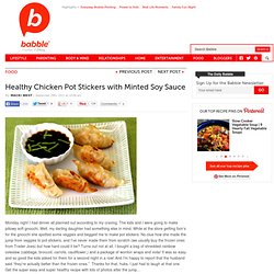 Healthy Chicken Pot Stickers with Minted Soy Sauce