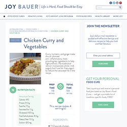 Healthy Recipe From Joy Bauer's Food Cures Chicken Curry and Vegetables