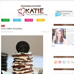 Healthy Chocolate Oreo Cookie Pancakes