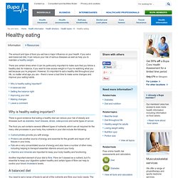 Healthy eating - information from Bupa on healthy eating