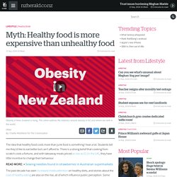 Myth: Healthy food is more expensive than unhealthy food