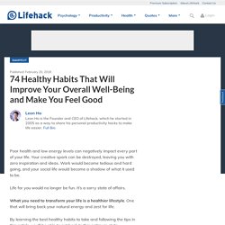 74 Healthy Habits That Will Upgrade Your Overall Well-Being in 2018