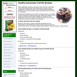 Healthy Homemade Trail Mix Recipes