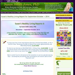 Susan's Healthy Living Report for September/October