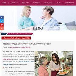 Healthy Ways to Flavor Your Loved One’s Food
