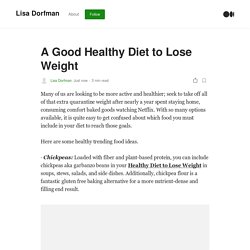 A Good Healthy Diet to Lose Weight