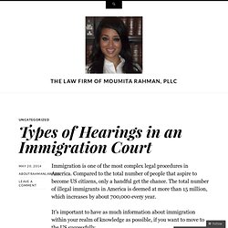 Types of Hearings in an Immigration Court