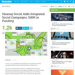Hearsay Social Adds Integrated Social Campaigns, $18M in Funding