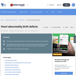 Heart abnormality birth defects