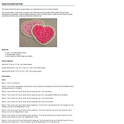 Heart Crochet Hot Pad