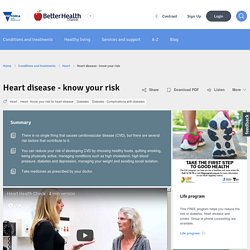 Heart disease - know your risk