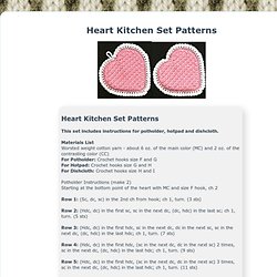Heart Kitchen Set Patterns