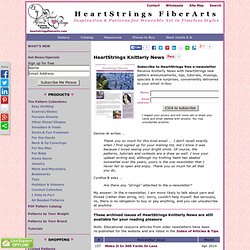 HeartStrings Knitterly News - Free Newsletter