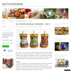 Self-Heating Packaging Containers – Part 2