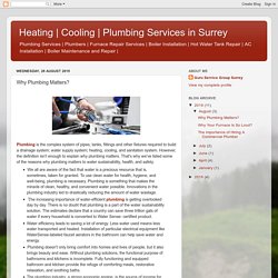 Plumbing Services in Surrey: Why Plumbing Matters?