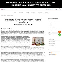 IQOS heatsticks suppliers vs. vaping products