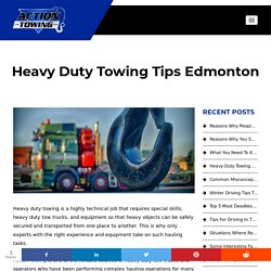 Heavy Duty Towing Tips Edmonton