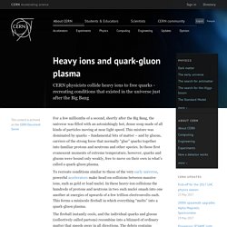 Heavy ions and quark-gluon plasma