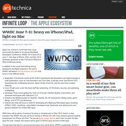 WWDC: heavy on iPhone/iPad, light on Mac