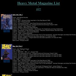 Heavy Metal Magazine Fan Page - Magazine List - 1977
