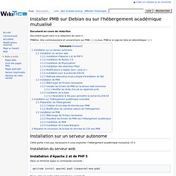 Installer PMB sur Debian ou sur l'hébergement académique mutualisé - WikiTice